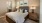 a bed in a room